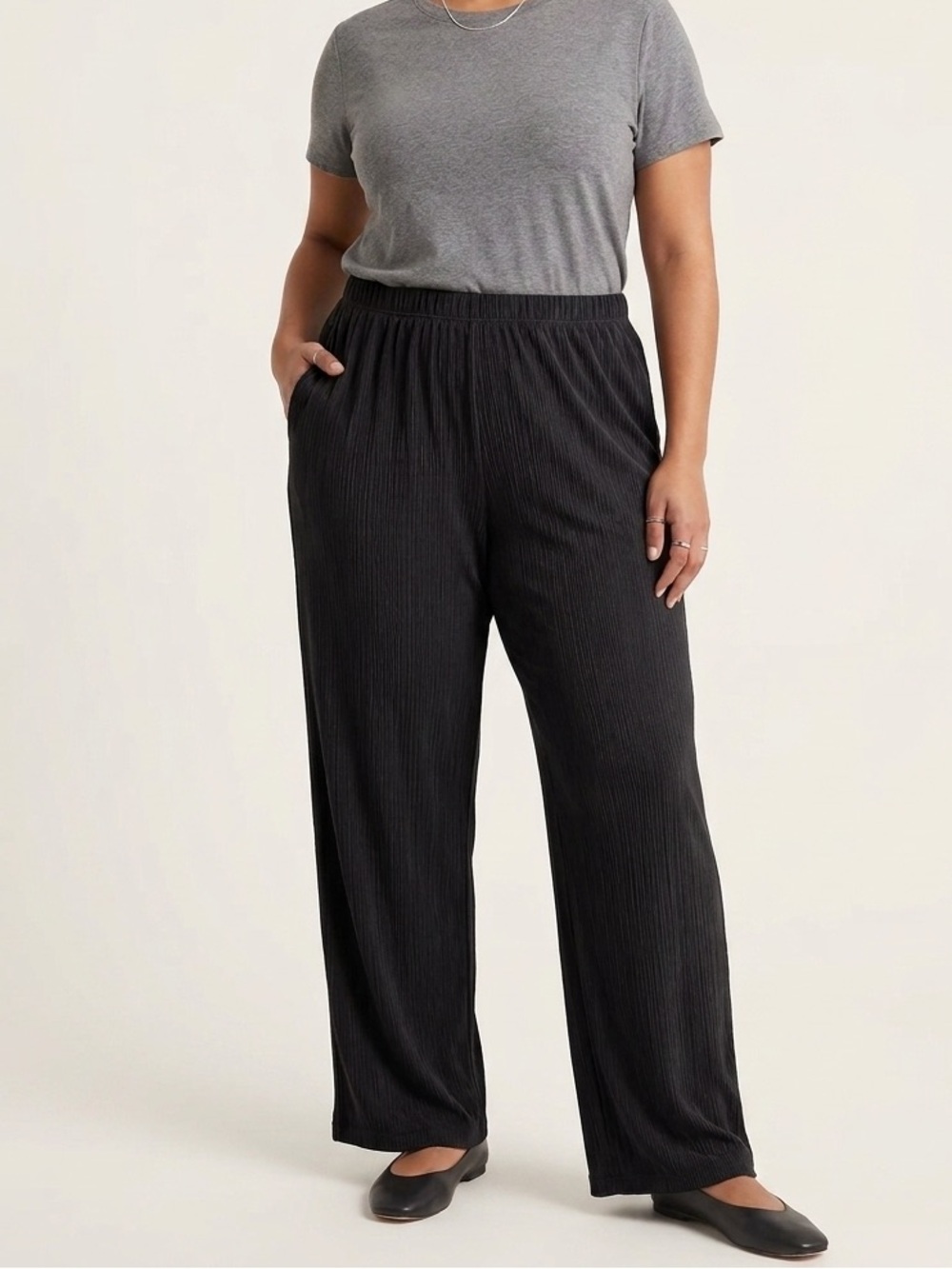 Coldwater Creek Black Pull-On Travel Pants